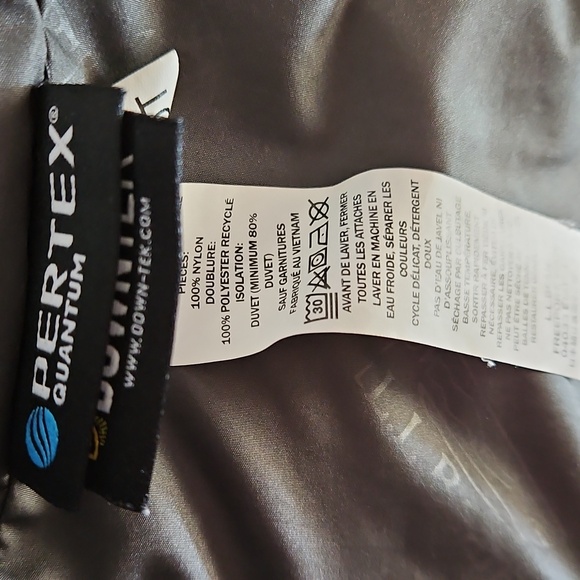 Men's L.L. Bean Moutain Down Green Puffer Quarter Zip Jacket Size Medium - Picture 6 of 8